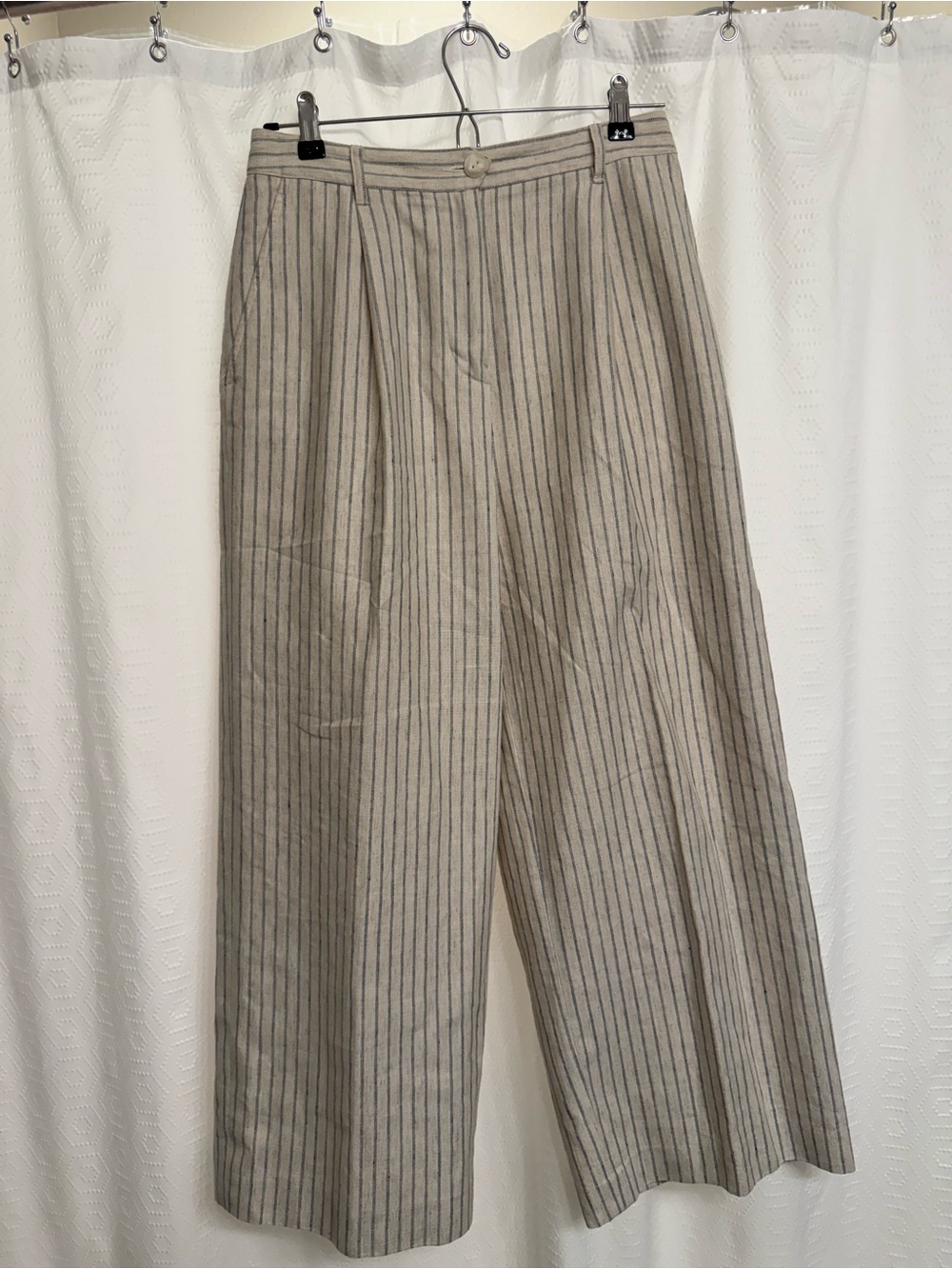 rag & bone Beige Pinstripe Wide-Leg Men’s Pants